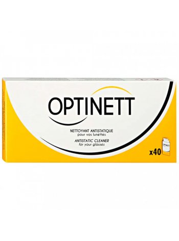 Салфетки для очков optinett (оптинет), упаковка 40 штук