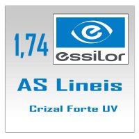 Однофокальные полимерные линзы AS Lineis Crizal Forte UV 1.74