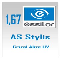 Однофокальные полимерные линзы AS Stylis Crizal Alize+ UV 1.67